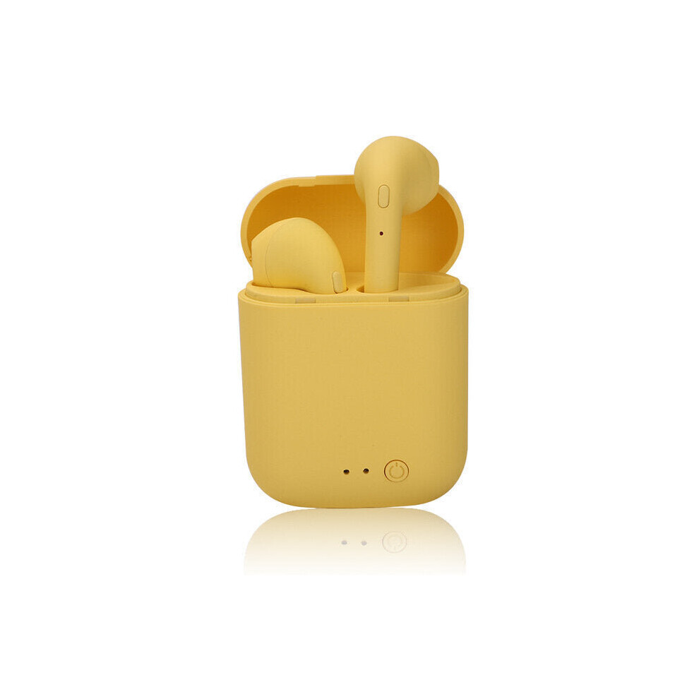 (Yellow) Tws Wireless Earphones Bluetooth 5.0 Earphone Hifi Stereo Headsets Wireless Handsfree Earbuds With Mic Charging Box Headset Yellow 6112212050736