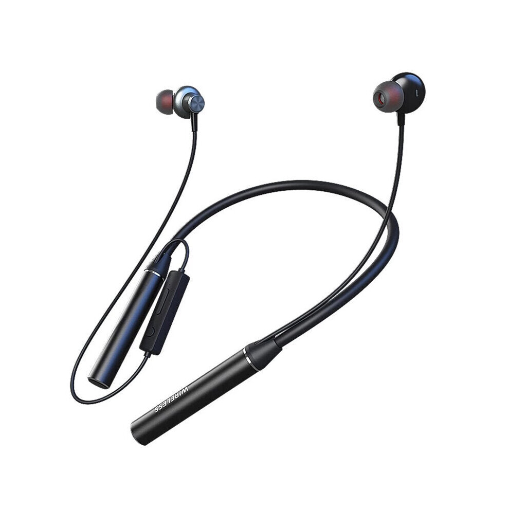 (Black) Wireless Neckband Bluetooth Earphone 80 Hours Playback Stereo Bass Sport Headphones Earphones Tf Card Magnetic Headset With Mic Black 6112212049914