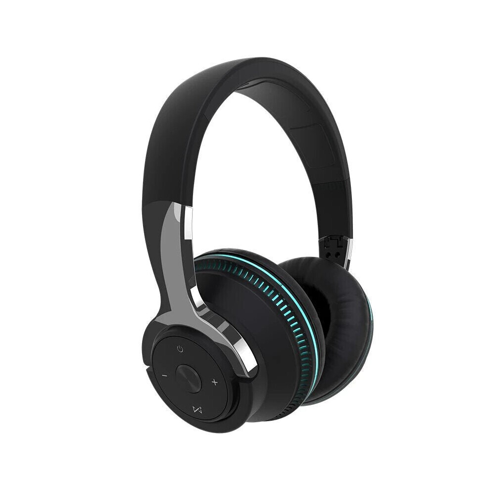 (Black) Wireless Bluetooth 5.0 Headphone Foldable Hifi Bass Stereo Gaming Headest Headphone With Microphone Black 6112212049327