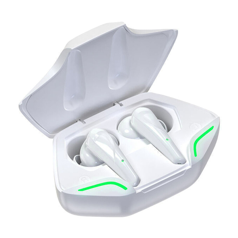 (White) Tws Bluetooth Headset Bt5.0 Wireless Headphone Long Life Hifi Stereo Powerful Bass Low Latency Earphone With Mic White 6112212051283