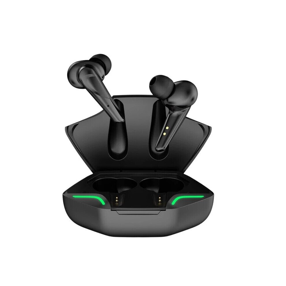 (Black) Tws Bluetooth Headset Bt5.0 Wireless Headphone Long Life Hifi Stereo Powerful Bass Low Latency Earphone With Mic Black 6112212046708