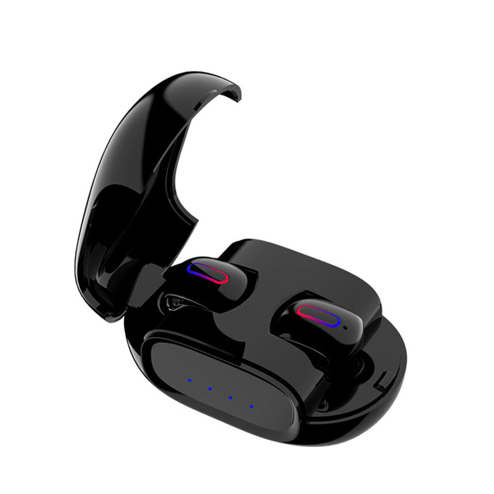 (Black) Tws Bluetooth 5.0 Earphone Digital Display Ipx5 Waterproof Wireless Hifi Stereo Headphones With Mic For Hu Black 6112211951232
