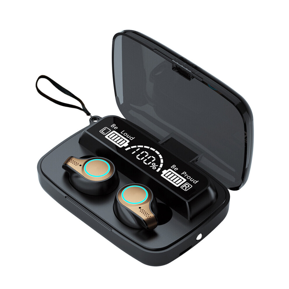 Tws Wireless Bluetooth 5.0 Earphone Hifi Stereo Waterproof Sport Headphone Headset With Mic Black 6112212048252