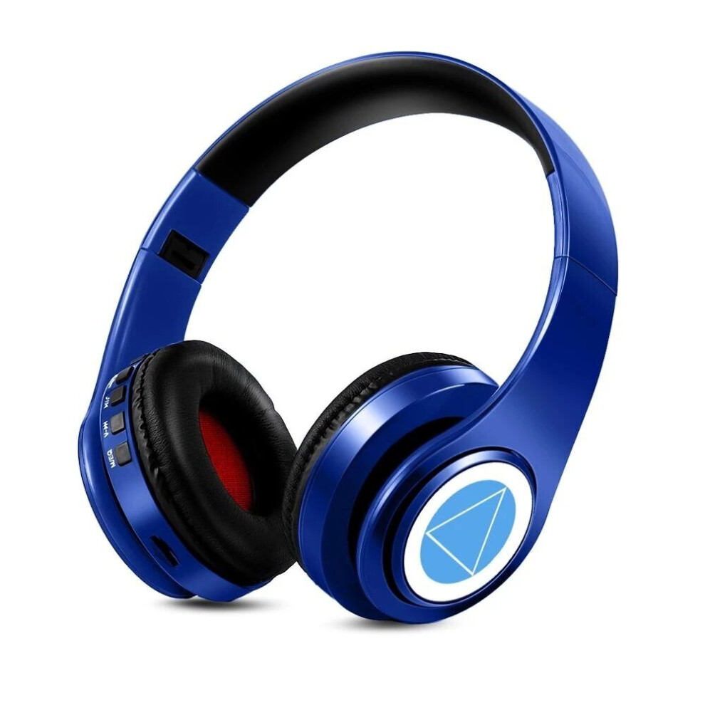 (Blue) Bluetooth Headset Wireless Headphone Cosplay Stereo Over-Ear Headphone Headset with Mic-image-OPC-P8ZZ7VS-NEW