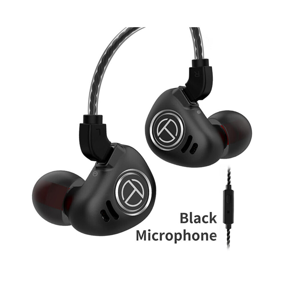 (, With-Microphone) In-Ear Hifi Earphone Balanced Armature Dynamic Driver Bass Headphones Black 6112211951300