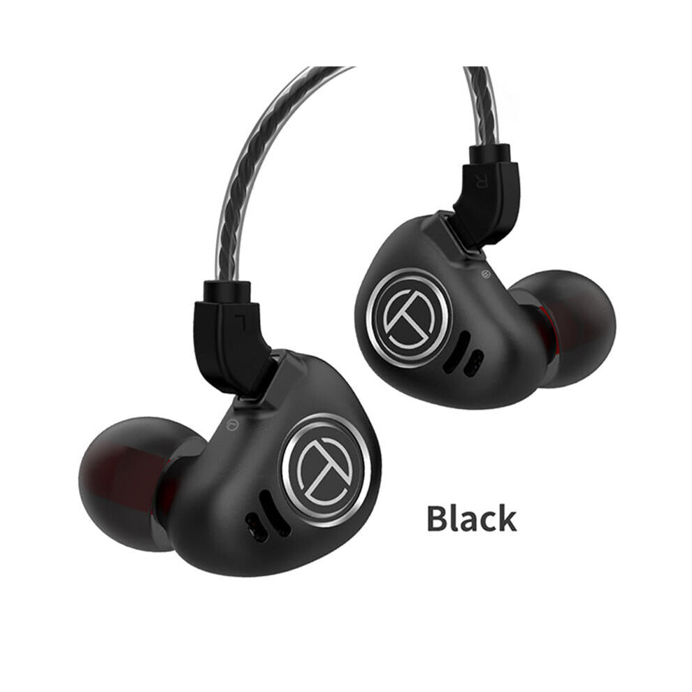 (, Without-Microphone) In-Ear Hifi Earphone Balanced Armature Dynamic Driver Bass Headphones Black 6112211951324
