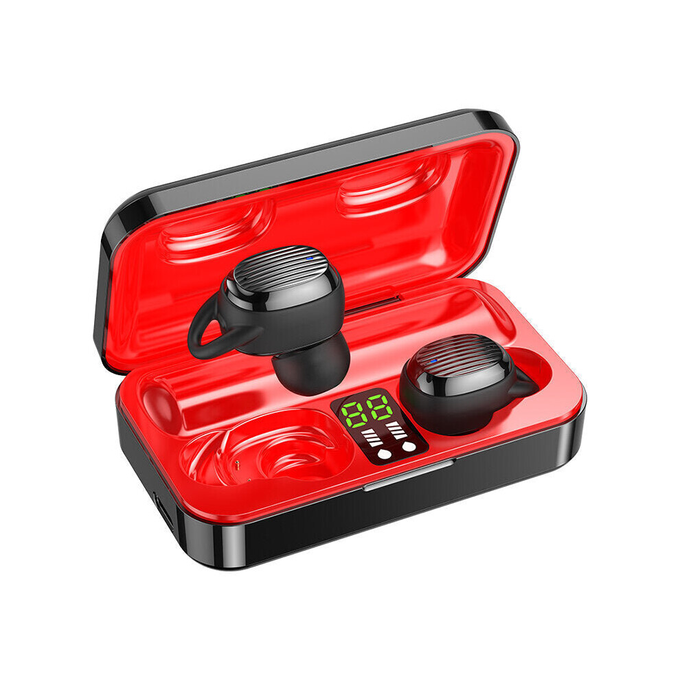 Tws Wireless Earbuds Bluetooth 5.0 Earphone Led Display Hifi Stereo Gaming Headphone Hd Mic With 1200Mah Power Bank Black 6112212048696