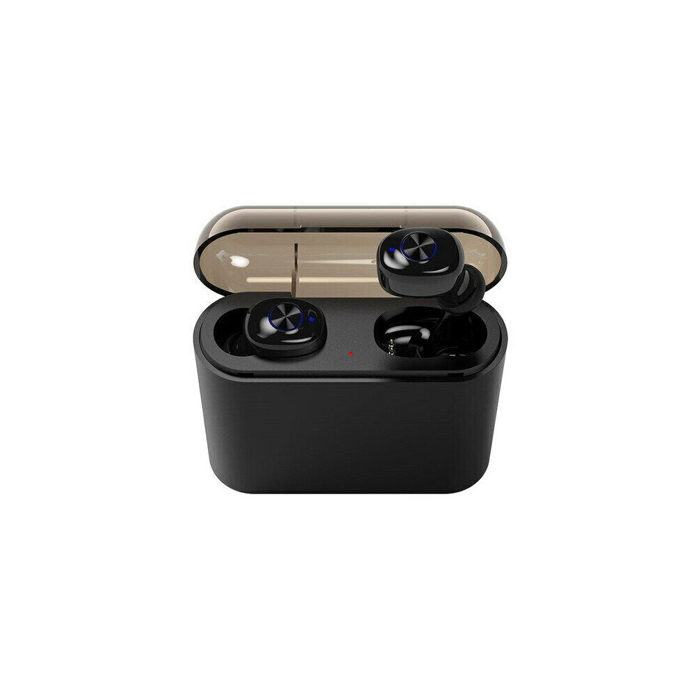 (Black) Mini Tws True Wireless Earbuds 5D Stereo Bluetooth 5.0 Earphone Waterproof Handsfree With 3600Mah Power Bank Black 6112211951195