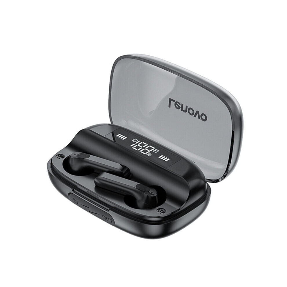 (Black) Tws Bluetooth 5.0 Earphone Led Power Display Hifi 9D Stereo Bass Waterproof Sport Headset Headphone With Mic Upgraded Version Black 6112212044995