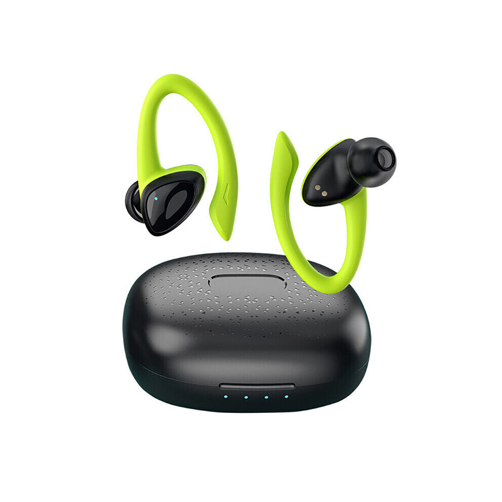 (Green) Tws Earhook Sport Earphones Wireless Headsets Stereo Headphones Ipx5 Waterproof Sport Bass Earbuds Green 6112212050842