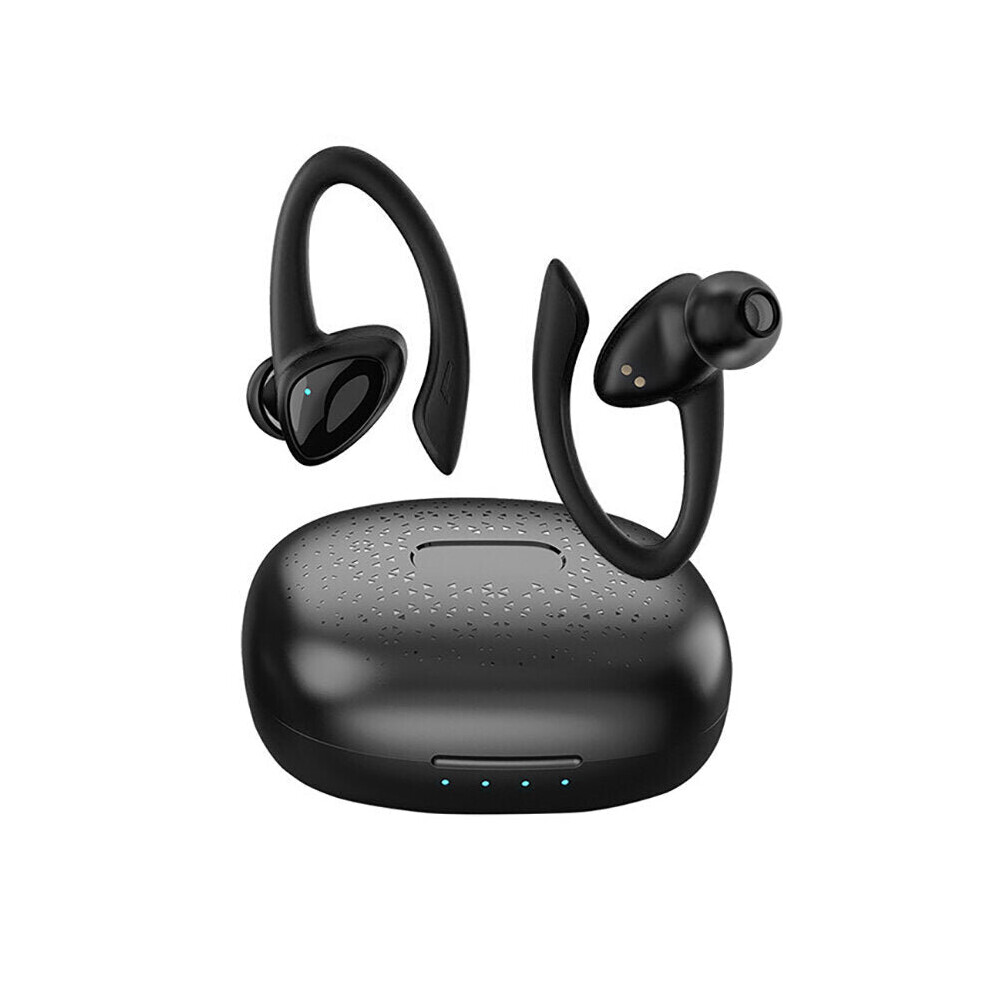 (Black) Tws Earhook Sport Earphones Wireless Headsets Stereo Headphones Ipx5 Waterproof Sport Bass Earbuds Black 6112212047309