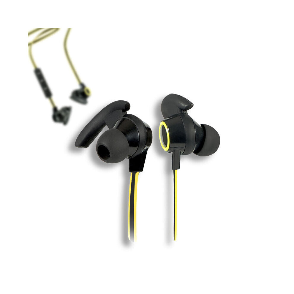 (Yellow) Bluetooth Neckband Headsets Sports Stereo Headphones With Microphone Yellow 6112212051658