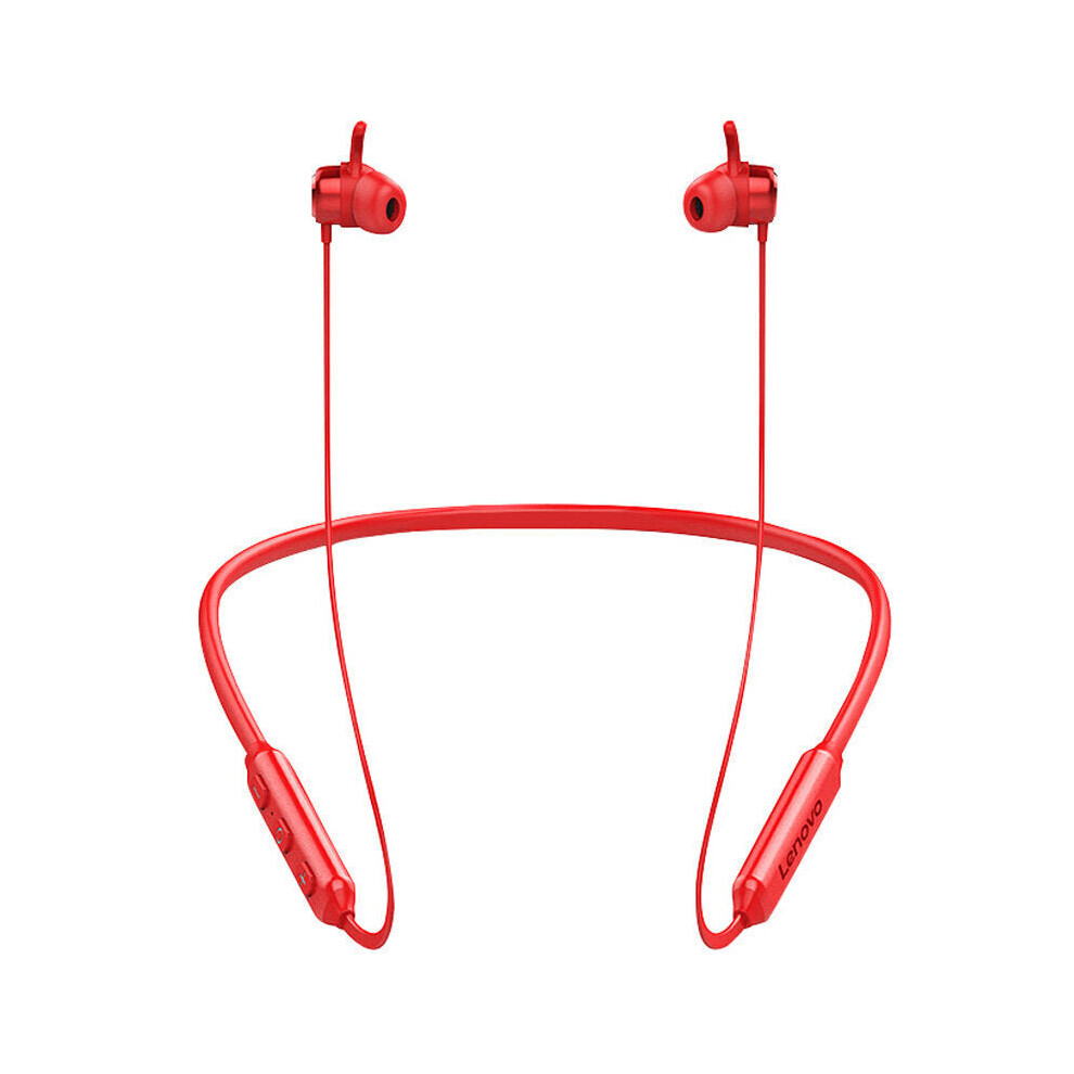 (Red) Bluetooth V5.0 Earphones 3D Surround Sound Bass Sweatproof Magnetic Neckband Sports Headphones With Mic Red 6112212053652