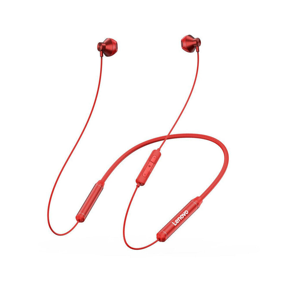 (Red) Bluetooth 5.0 Wireless Earphones Stereo Noise Cancelling Mic Magnetic Waterproof Sport Neckband Headphone With Red 6112212052716