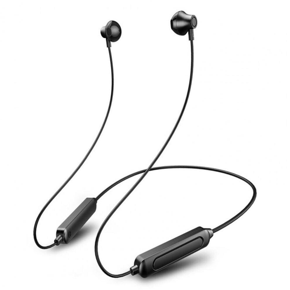 (Black) Bluetooth 5.0 Neckband Earphones Magnetic Sports Running Headset Ipx5 Waterproof Bass Earbuds Noise Reduction Headphone Black 6112212041512