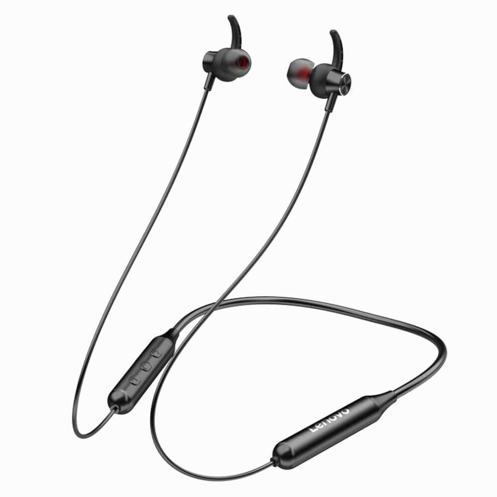 (Black) Bluetooth V5.0 Headphones Hifi Stereo Magnetic Metal Cavity Earphone Wireless Neckband Sports With Mic Black 6112212042489