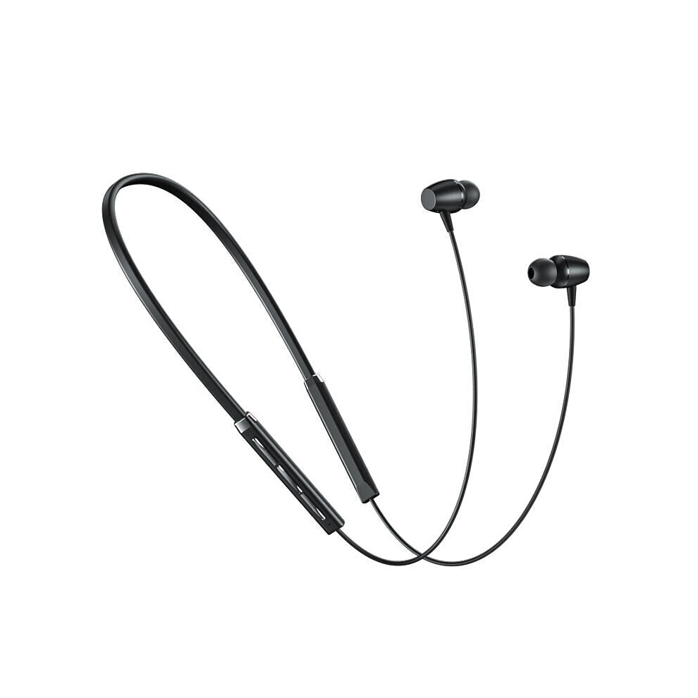 (Black) Bluetooth 5.0 Neckband Magnetic Earbuds Hifi Music Control Earphone Wireless Sports Running Headset Built In Mic Black 6112212050064