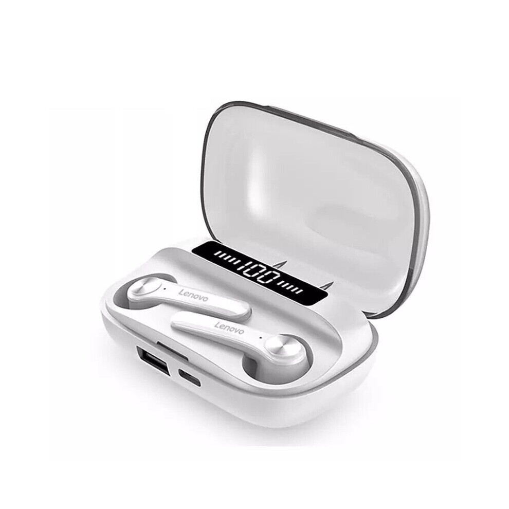 (White) Tws Bluetooth 5.0 Earphone Led Power Display 1200Mah Hifi Stereo Bass Waterproof Sport Headset Headphone With Mic White 6112212050187
