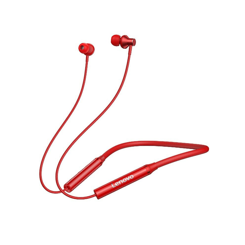 (Red) Wireless Bluetooth 5.0 Earphone Hifi Stereo Magnetic Adsorption Neckband Headset Waterproof Sports Headphone With Mic Red 6112212054901