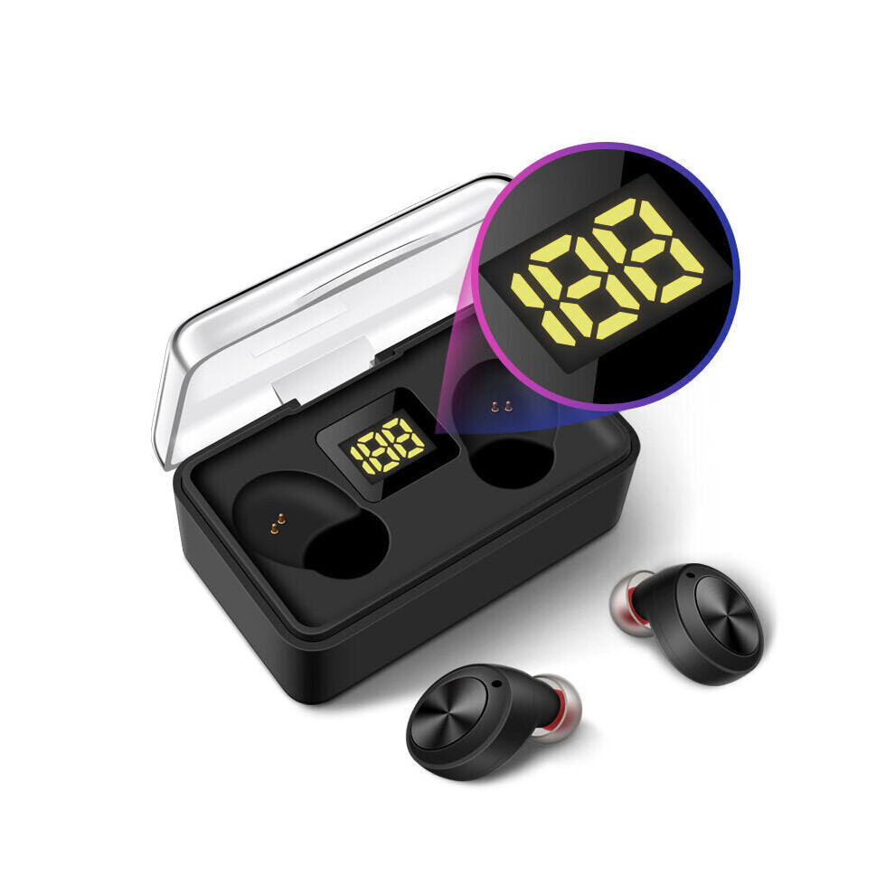 (Black) Digital Display Touch Control bluetooth 5.0 In-ear Earphone True Wireless Stereo Hearphones-image-OPC-P8ZZ8SR-NEW
