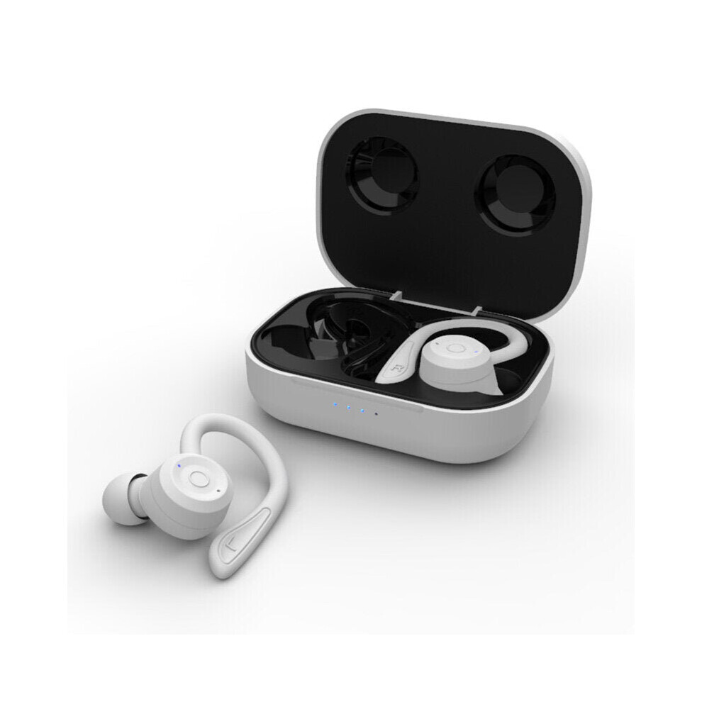 (White) Tws Earphone Bluetooth V5.0 Wireless Headphones Bass Subwoofer Stereo Noise Reduction Smart Touch Headset With Mic With 2600Mah Charging Case White 6112212050903
