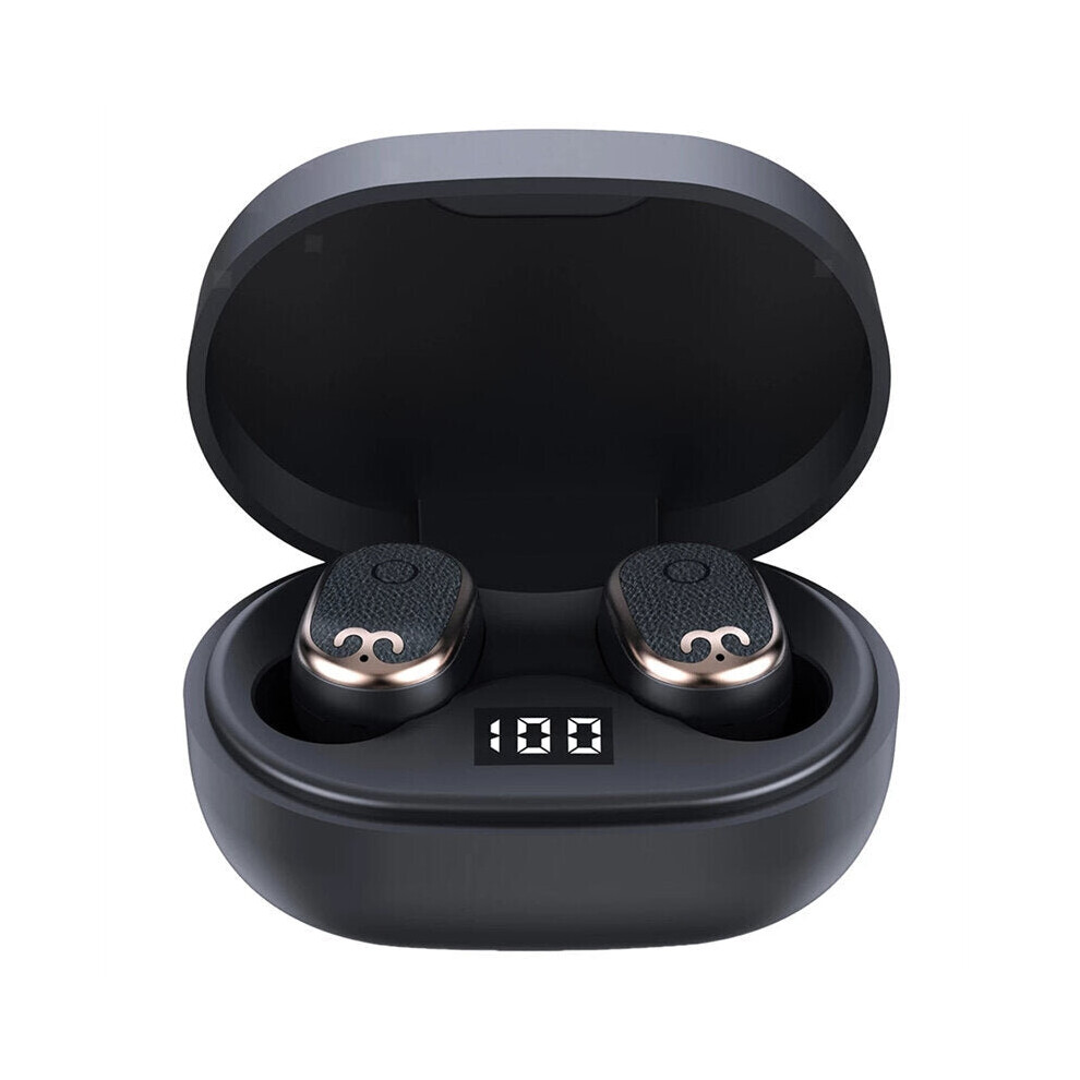 (Black) Tws Bluetooth Headset Bt5.0 Wireless Headphone Long Life Hifi Stereo Powerful Bass Low Latency Earphone With Mic Black 6112212046739