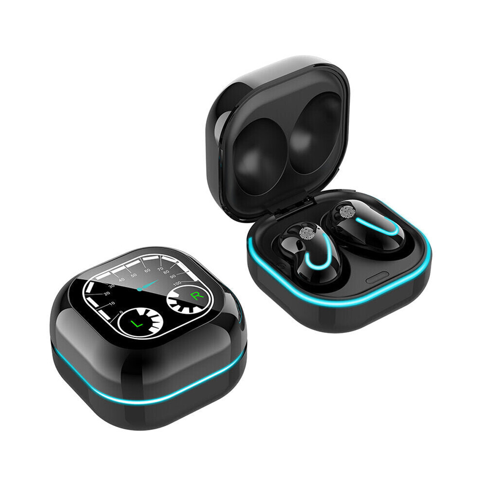 (Black) Tws Bluetooth V5.1 Earphone Wireless Headphones Hifi Noise Reduction Earbuds Led Display Touch Control Sweatproof Sports Headset With Mic Black 6112212040331