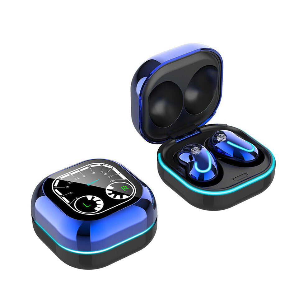 (Blue) Tws Tooth V5.1 Earphone Wireless Headphones Hifi Noise Reduction Earbuds Led Display Touch Control Sweatproof Sports Headset With Mic Blue 6112212053713