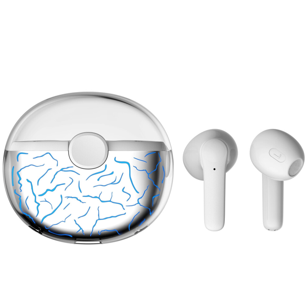 (Black) Tws Bluetooth V5.1 Earphone Fashion Dazzling Color Lamp Earphones Wireless Headsets 9D Stereo Smart Touch Earbuds Black 6112212046920