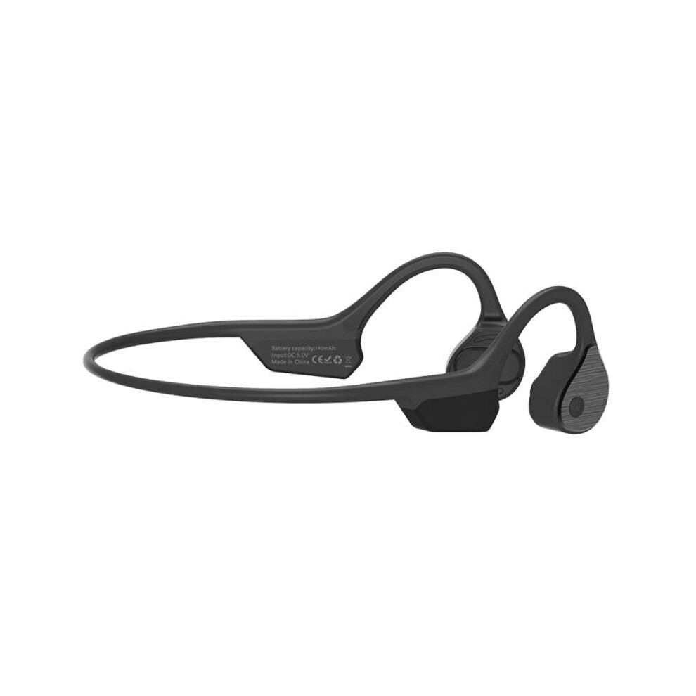 (Black) Bone Conduction Headphones Bluetooth Wireless Sports Earphone Stereo Ipx7 Waterproof Headset Hands-Free With Microphone Black 6112212042762