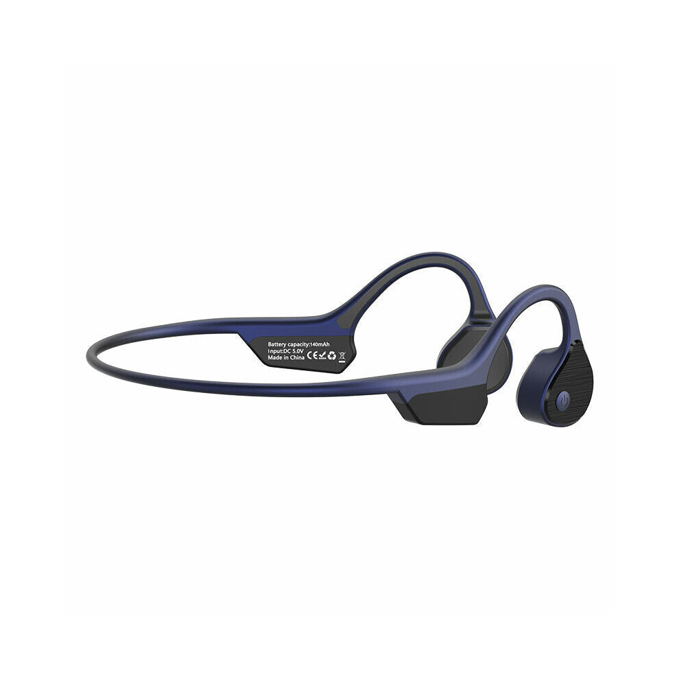 (Blue) Bone Conduction Headphones Tooth Wireless Sports Earphone Stereo Ipx7 Waterproof Headset Hands-Free With Microphone Blue 6112212050477