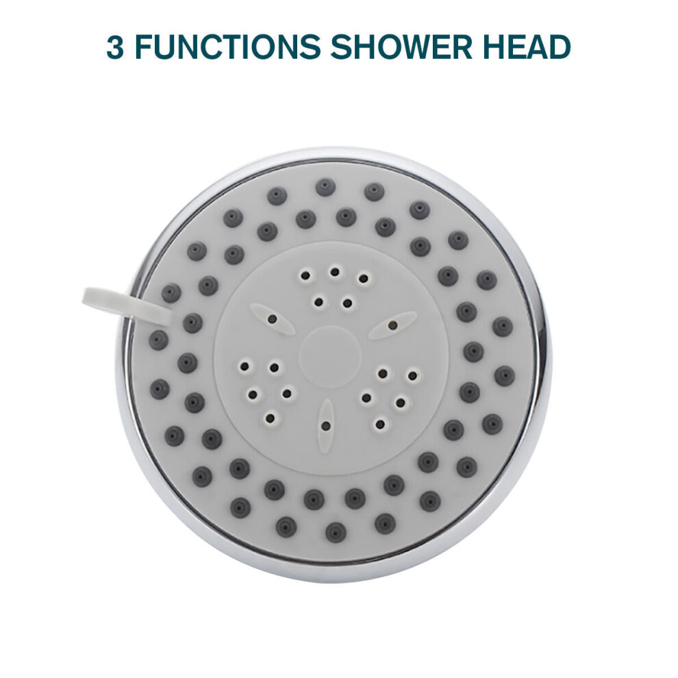 (Three Functions Shower Head) Chrome Faucet Single/3 Function Shower Head High Pressure Swivel Water Saving Showerhead