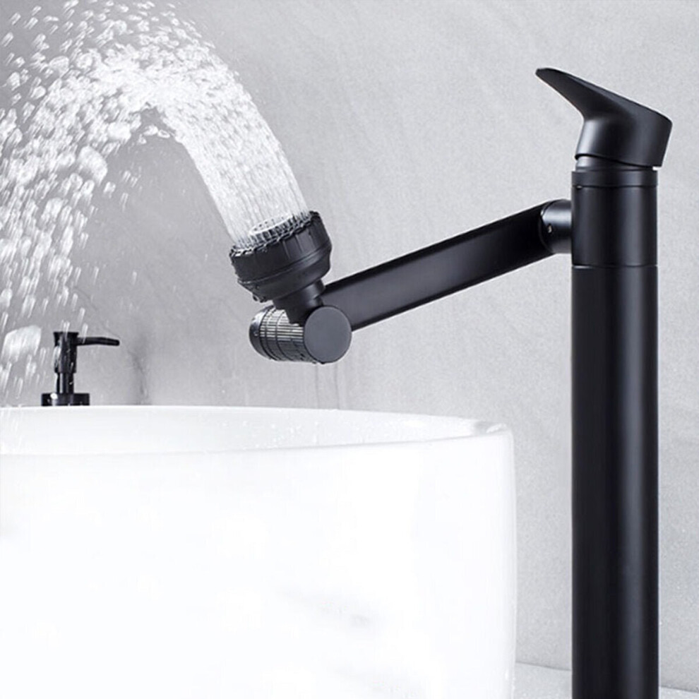 Photos - Tap GreenZech  Bathroom Kitchen Basin Faucet 360 Mixer SinkTap Washbasin Single Lever With Hose (Black, Tall)