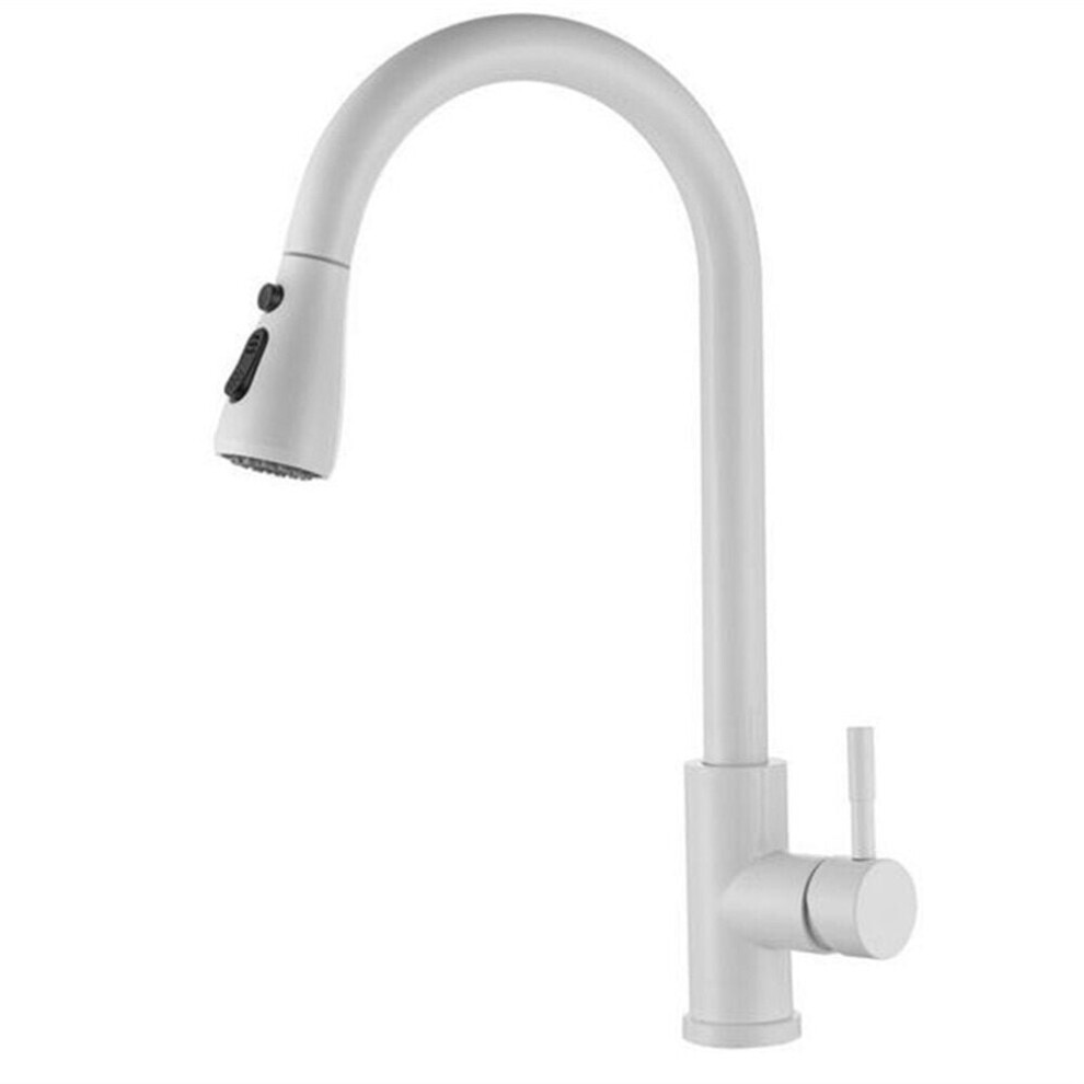 Modern Kitchen Stainless Steel Sink Pull Out Faucet Sprayer One-Button Water Stop Spring Mixer Tap