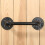Black Iron Pipe Door Handle 29.5cm Threaded Pipe Drawer Pull with Screws 9