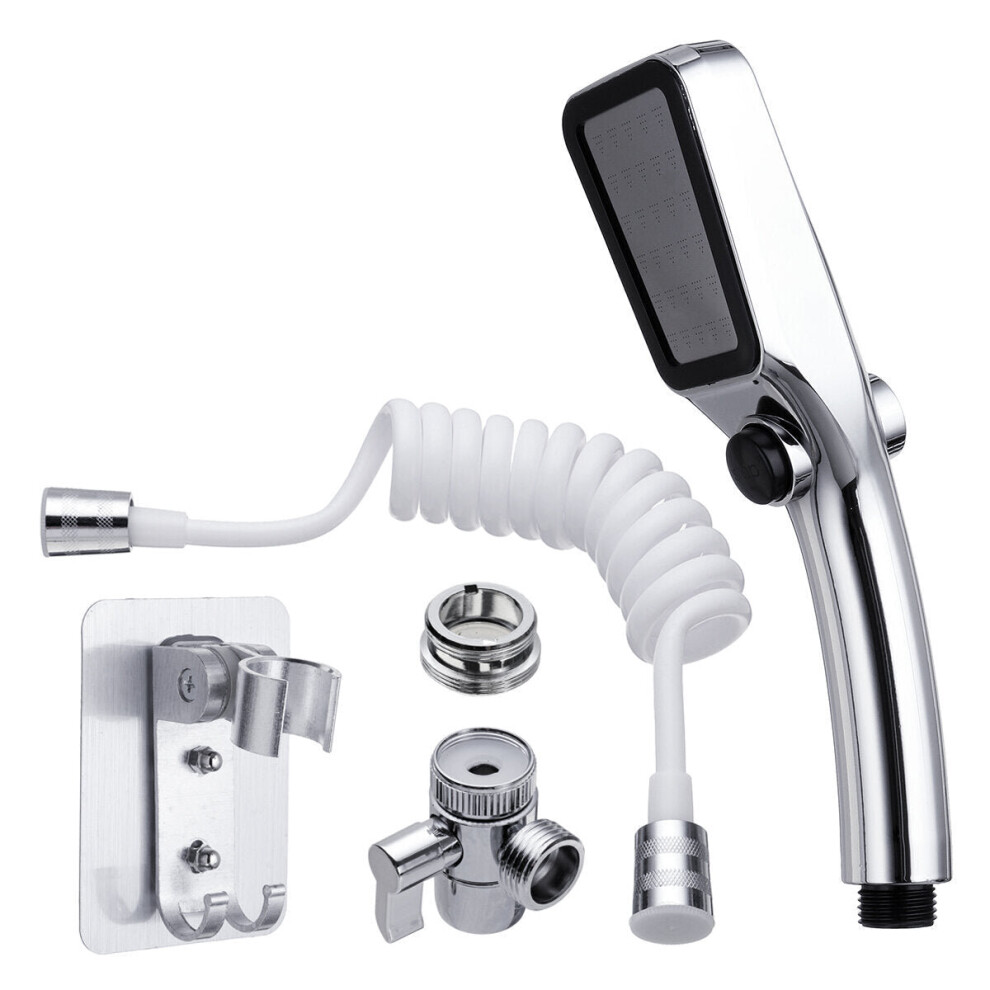 (Square Booster Shower) Bathroom Wash Face Basin Water Tap External Shower Head Hair Washing Faucet Rinser Extension Set