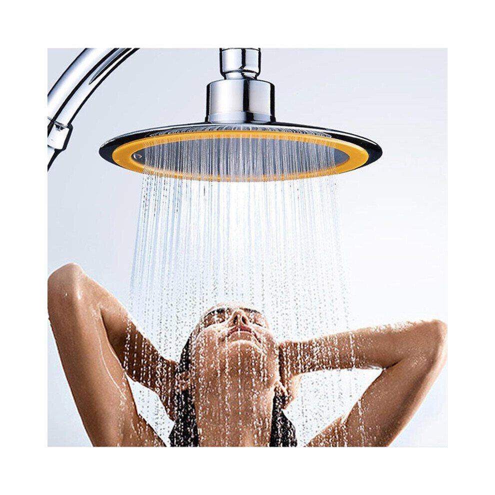 6 Inch Round Rainfall Shower Head Set Bathroom Sprayer Adjustable Extension Arm