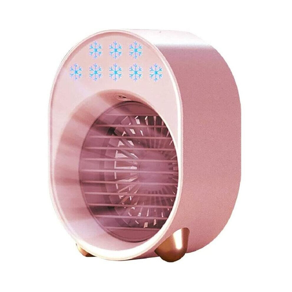 (Sakula Pink) Neck Fan Summer Air Cooling Conditioner Fan Double Wing Portable Silent Foldable Home Sports Pocket Fan