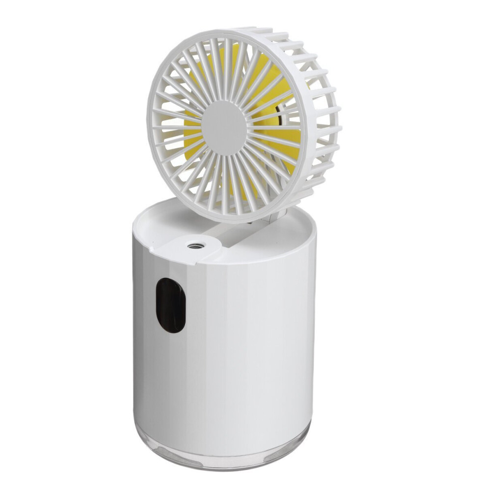 (White) Humidification Mini Fan USB Charging Spray Water Fan Portable Mini Humidifier Fan For Home Office