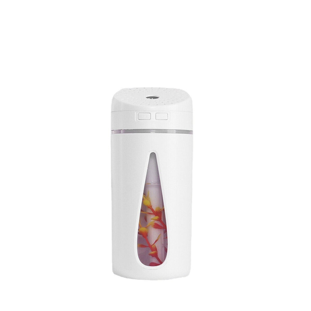 (White) 350mL Air Humidifier Timing Aromatherapy Diffuser Mist Maker with LED Night Light