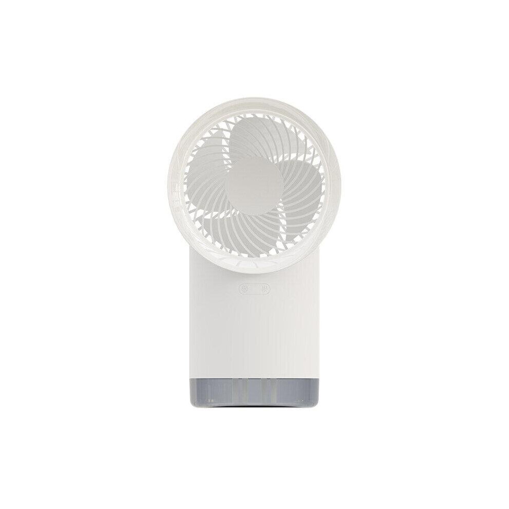 (White) Multifunctional USB Fan Rechargeable Summer Cooling Spray Humidifier Purifier Desktop Air Conditioner for Camping Travel