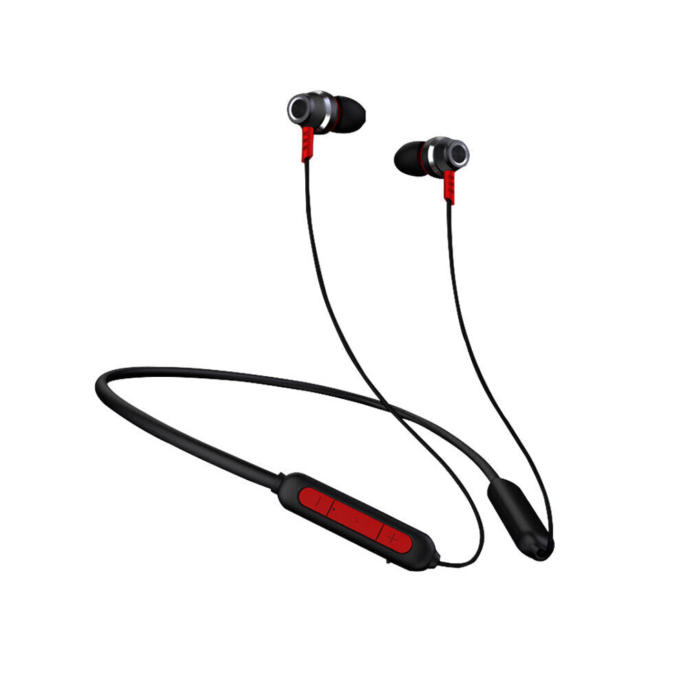 (Black) Bluetooth 5.0 Earphones Hifi Bass Neckband Waterproof Sport Earphone Headset With Mic Black 6112212041352