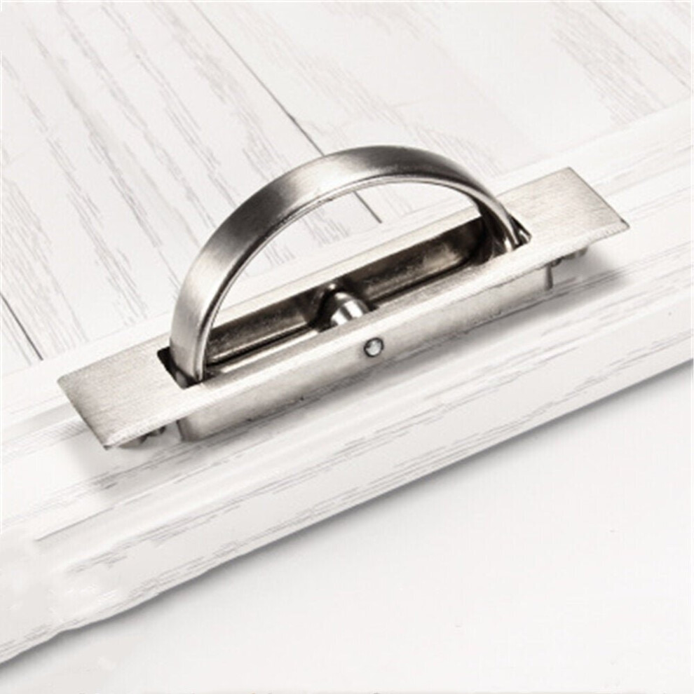 (Silver) Handle Embedded In Tatami Cabinet Door Invisible Modern Simple Black Drawer Rotating Hidden Platform 6112212023211