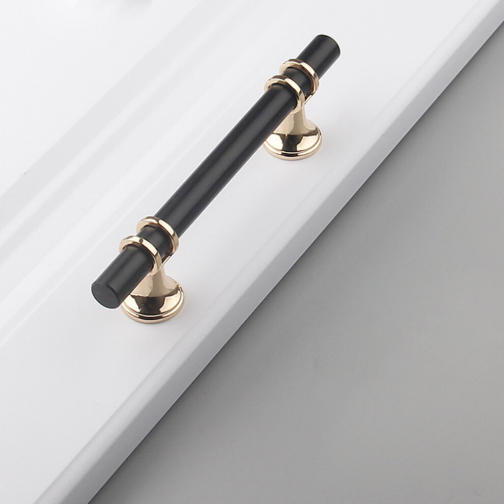 (black gold, #E) 2pcs Nordic Style Cabinet Handle Solid Door Pulls for Drawers Wardrobes Cupboard Shoe Cabinets