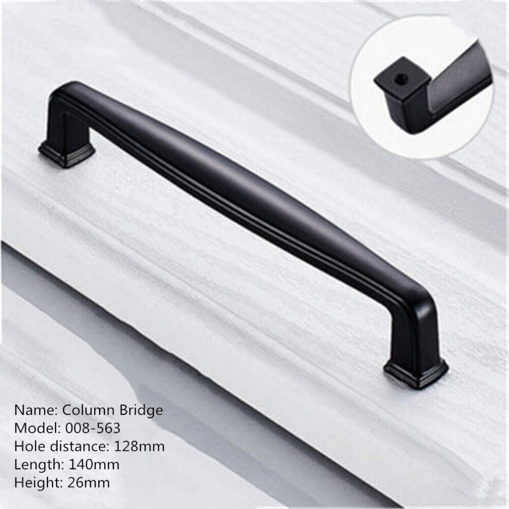 (D) Aluminum Alloy Black Handles For Furniture Cabinet Knobs And Handles Kitchen Handles Drawer Knobs Cabinet Pulls Cupboard Handles Knobs