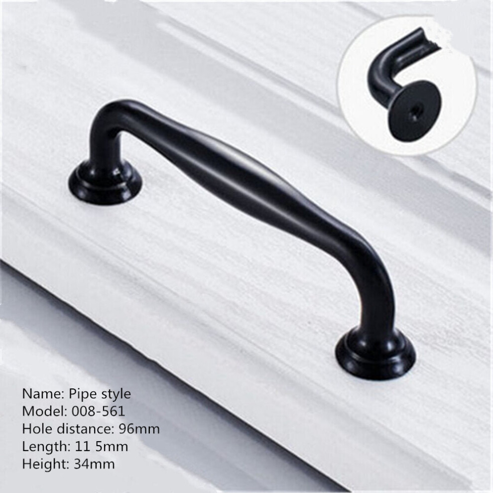 (I) Aluminum Alloy Black Handles For Furniture Cabinet Knobs And Handles Kitchen Handles Drawer Knobs Cabinet Pulls Cupboard Handles Knobs