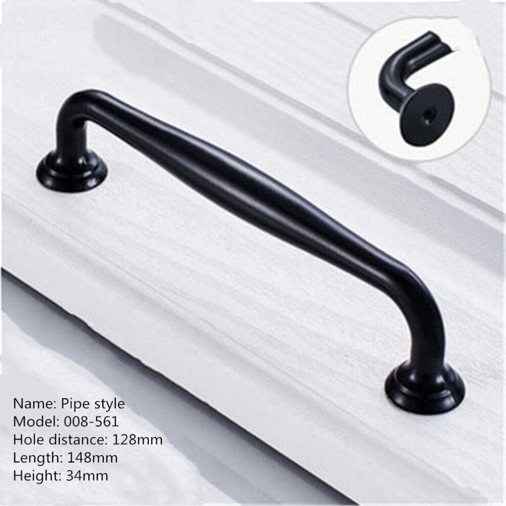 (H) Aluminum Alloy Black Handles For Furniture Cabinet Knobs And Handles Kitchen Handles Drawer Knobs Cabinet Pulls Cupboard Handles Knobs