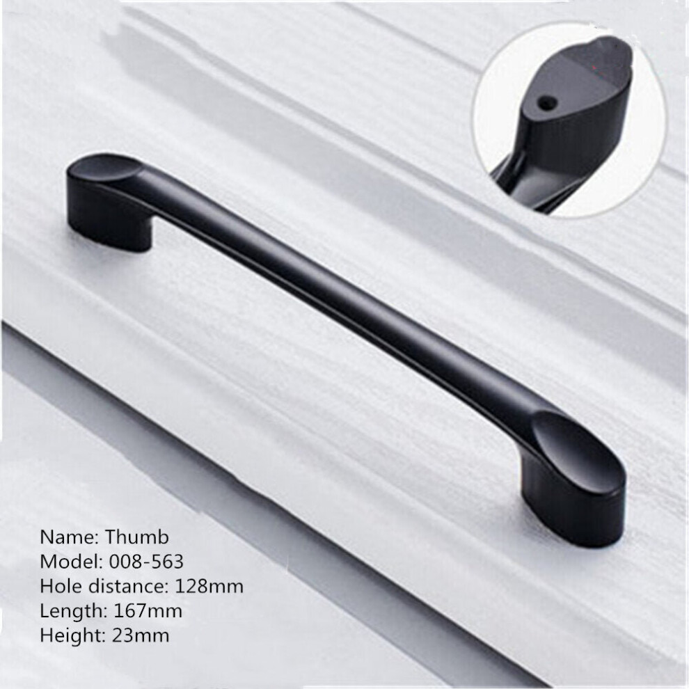 (L) Aluminum Alloy Black Handles For Furniture Cabinet Knobs And Handles Kitchen Handles Drawer Knobs Cabinet Pulls Cupboard Handles Knobs