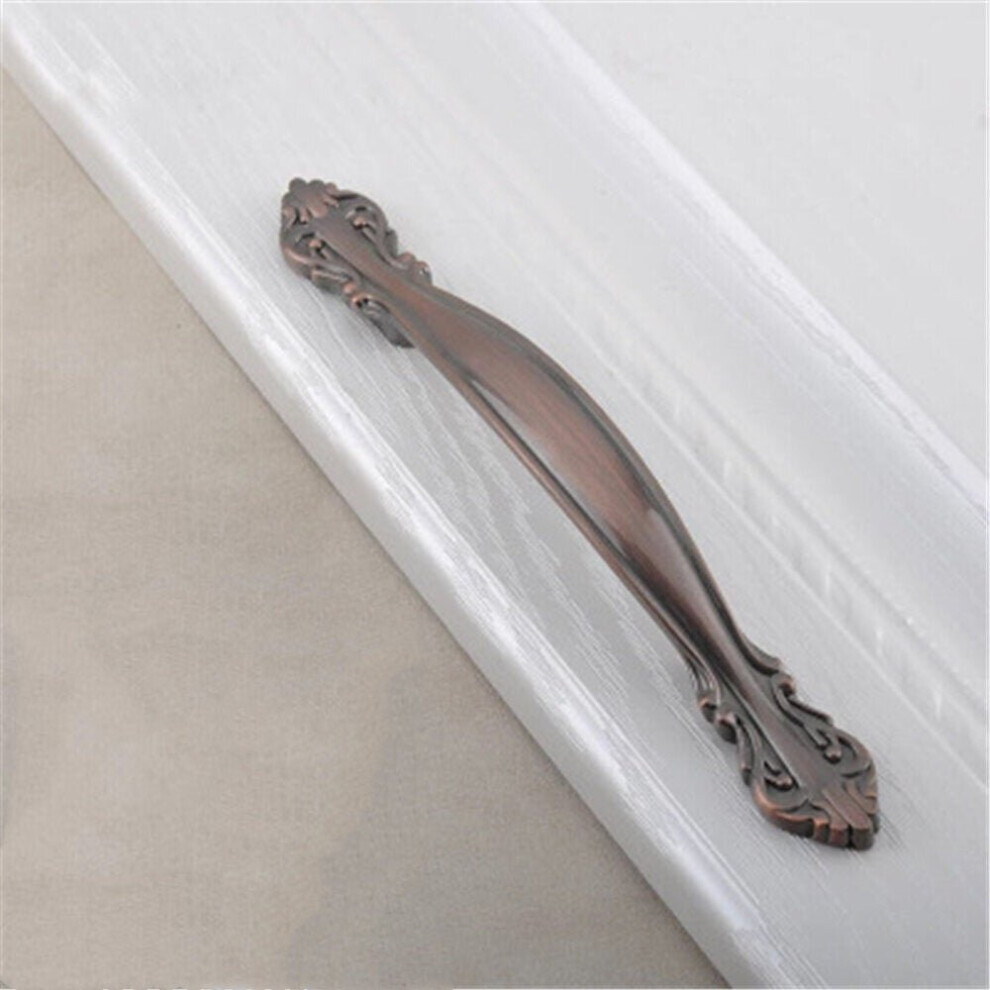 (128mm Green Bronze) Thickened Solid Small Handle European Style Cabinet Simple Wardrobe Drawer Single Hole Alloy