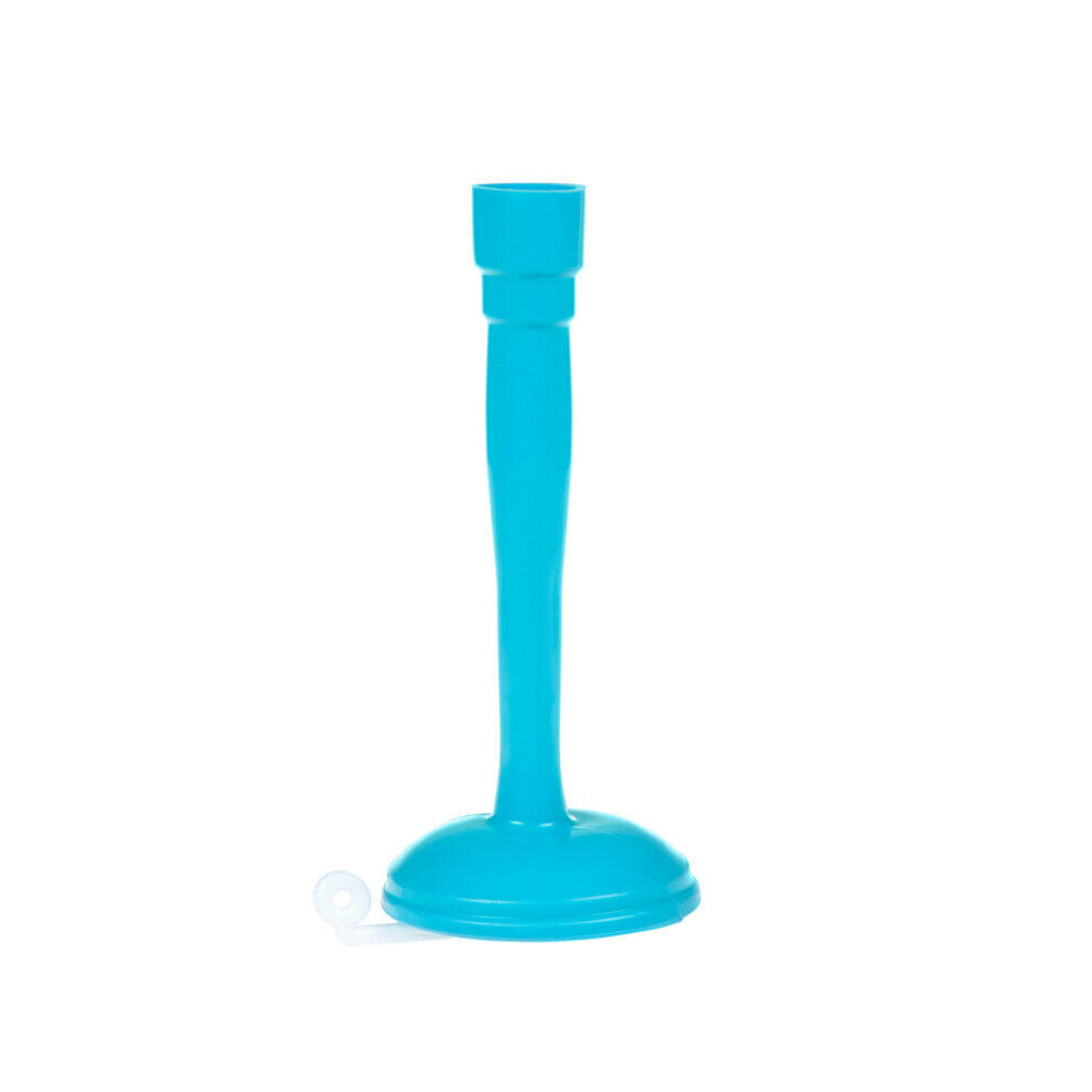 (Blue) Plastic Adjustable Tap Water Saving Multi-Function Bathroom Bath Splash Shower Head